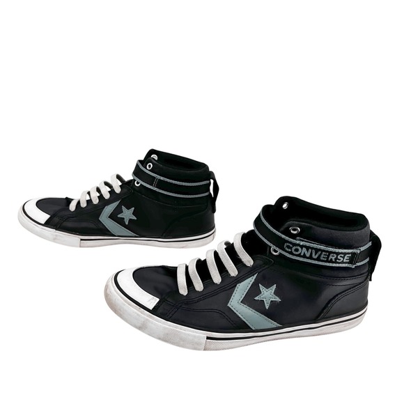 Converse Chuck Taylor All Star Pro Mid Top Shoes Black‎ Teal Chucks Unisex 6.5 - Picture 4 of 8